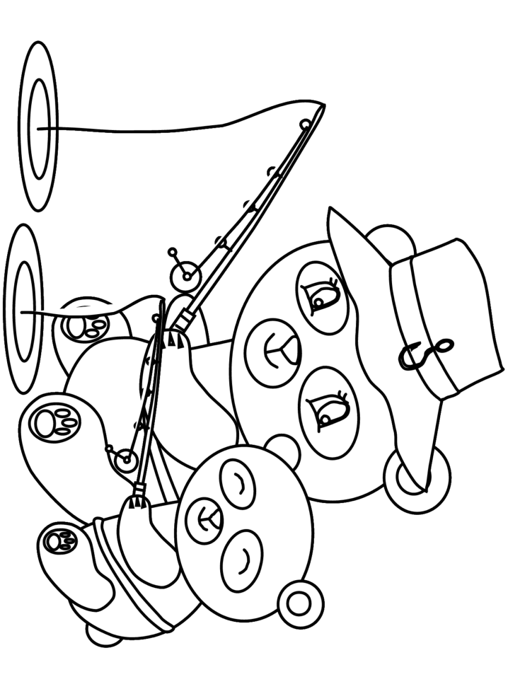 Plansa de colorat cu Ursi 54 50